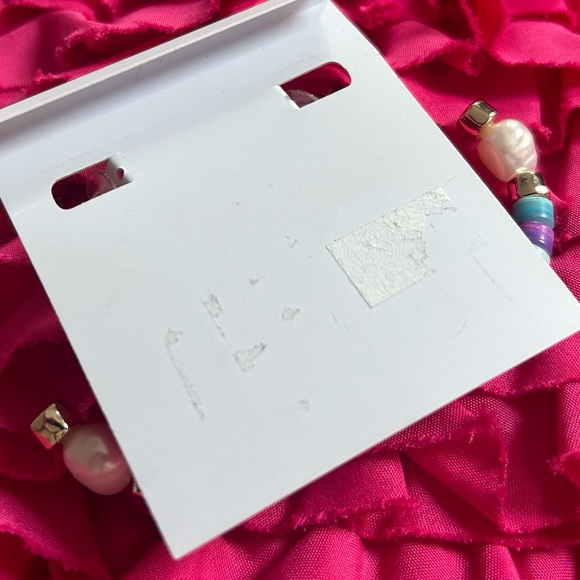 NWT Rachel Pearl Beaded Hoop Earrings - Picture 8 of 10